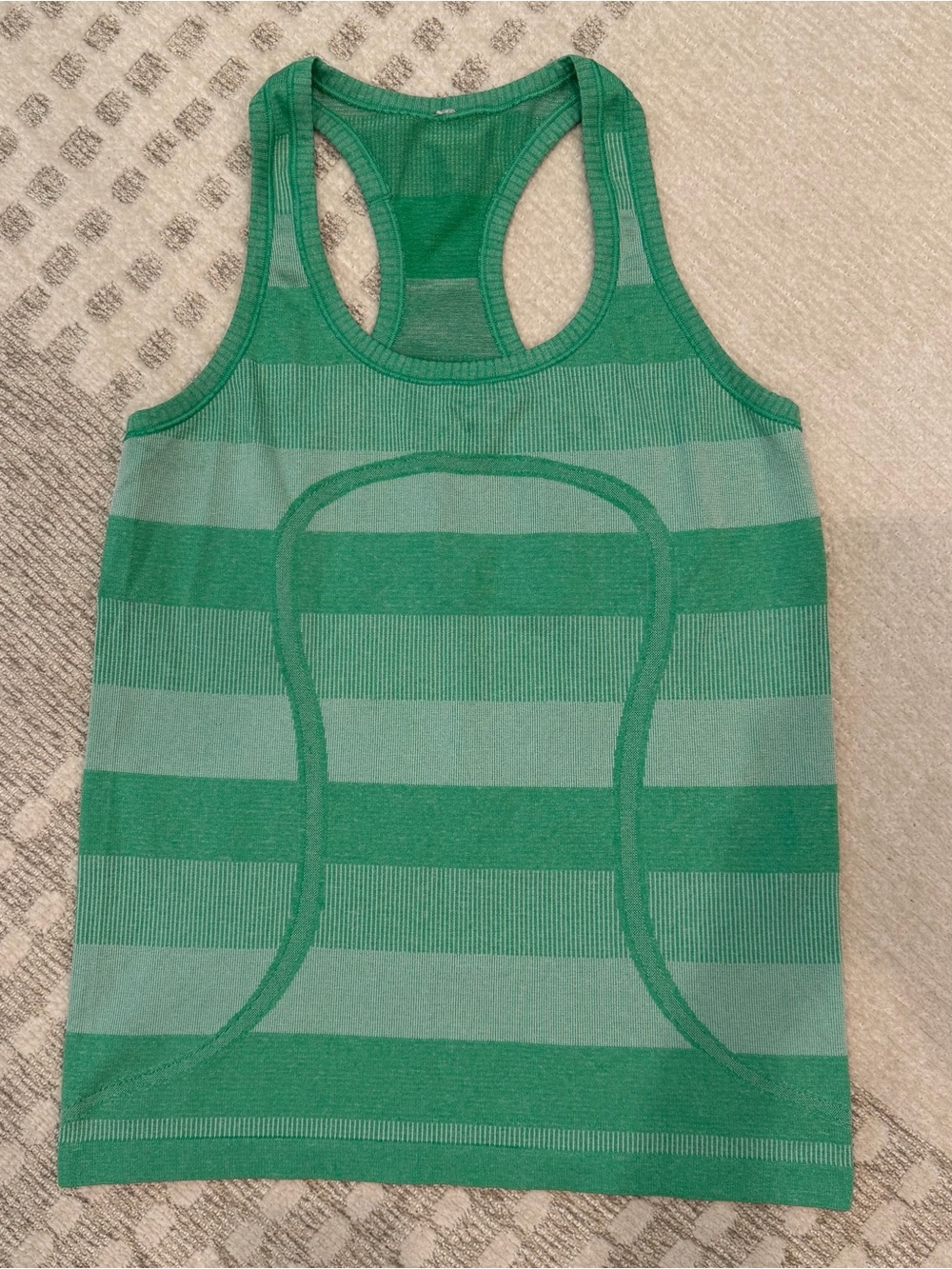 Lululemon Tank top, green stripes, size 8